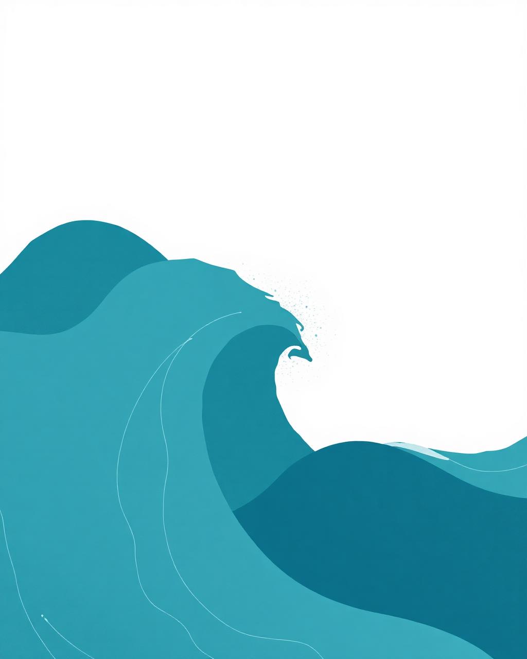 Illustration abstraite de vagues bleues évoquant l'identité maritime et culturelle bretonne